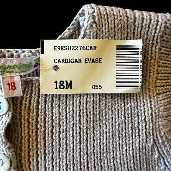 NWT - New Grey Bonpoint Unisex Cardigan - Picture 6 of 7